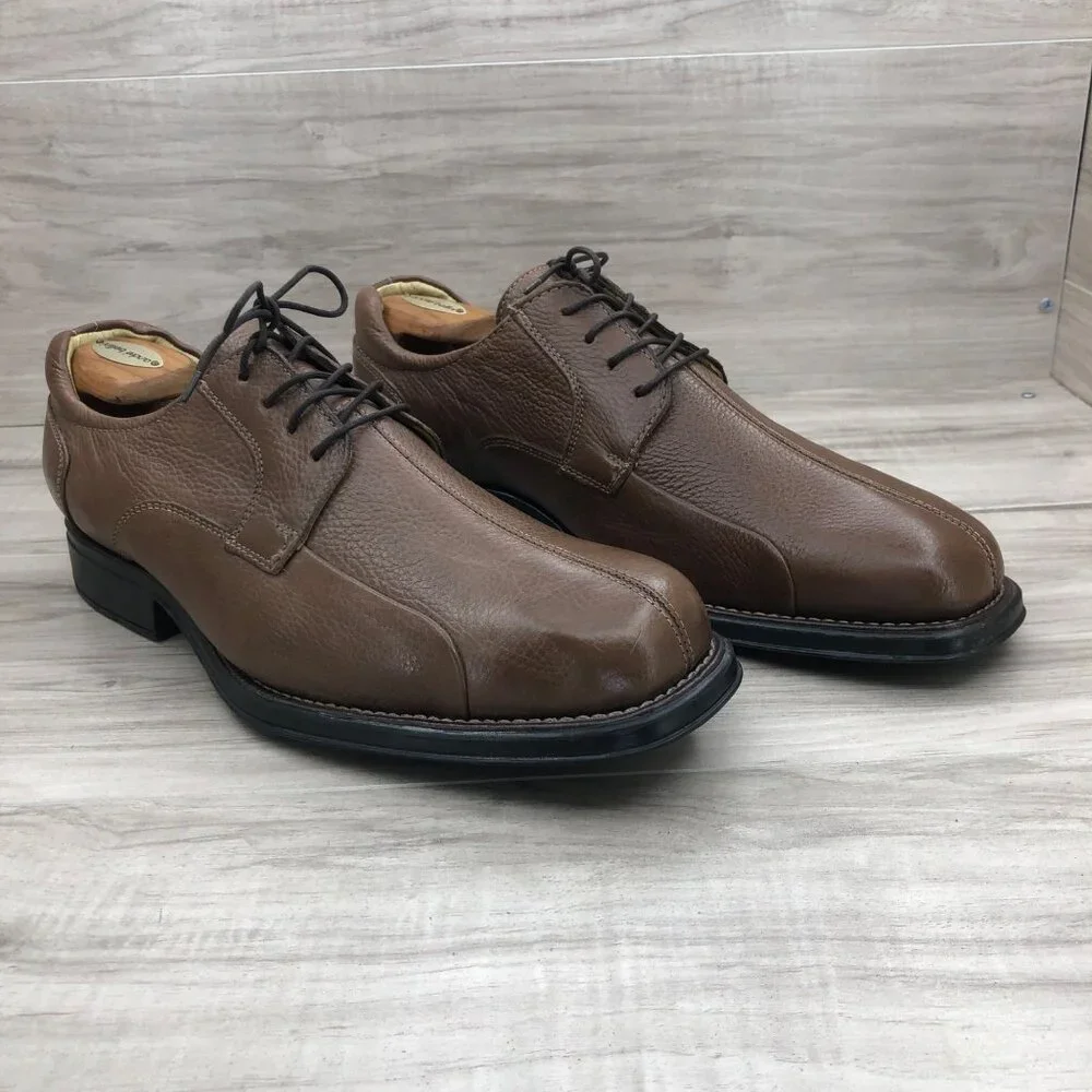 Belvedere Shoes Mens 12 EEE Baybridge Brown Leather Lace Up Derby Oxfords